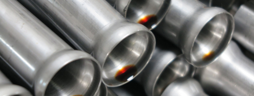 Tube end forming in iron, stainless steel, brass and aluminum for multiple sectors