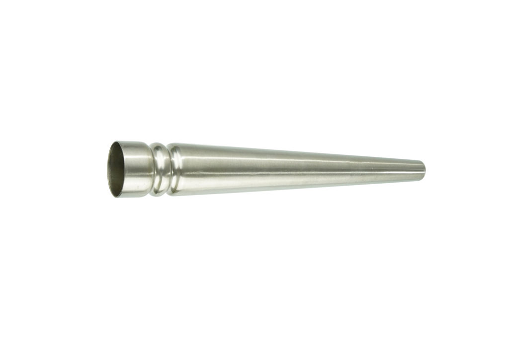 Tapered tube in iron, stainless steel, brass and aluminum for multiple sectors